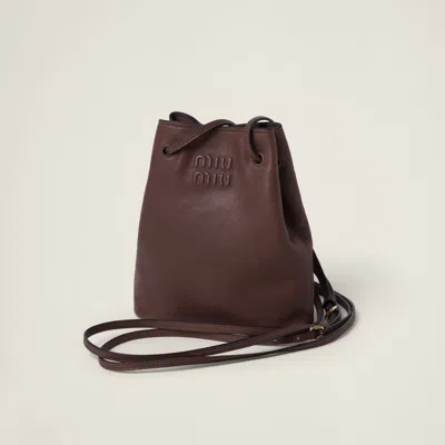 Miu Miu Nappa Leather Mini-bag In Briarwood