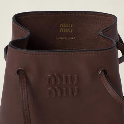 Miu Miu Nappa Leather Mini-bag In Briarwood