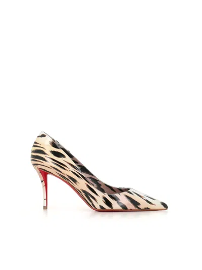 Christian Louboutin Miss Z Pumps In Gigi Printed Patent Calfskin Leather In Vintage Rose
