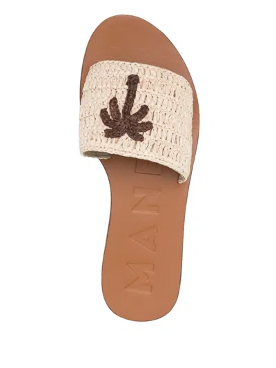 Manebi Manebí Raffia Sandal In Neutrals