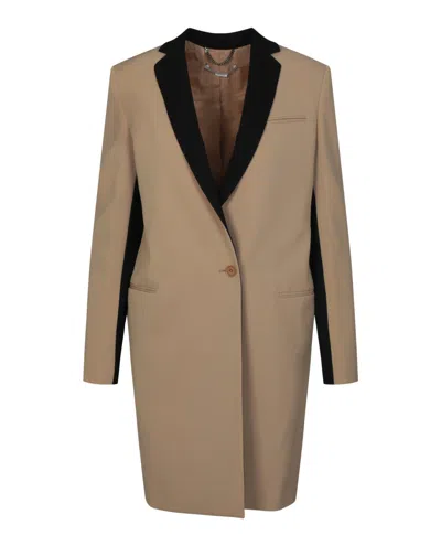 Stella Mccartney Colorblock Wool Coat In Multi