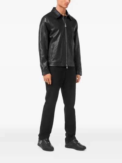 Billionaire Logo-plaque Jacket In Black