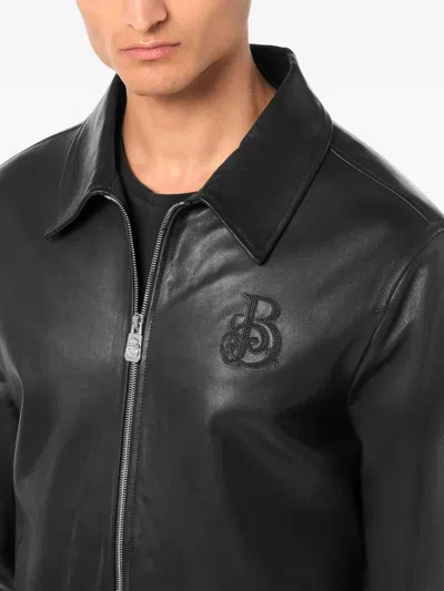 Billionaire Logo-plaque Jacket In Black