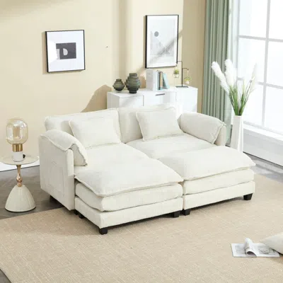 Streamdale Furniture Streamdale Luxurious Chenille Sofa With Accessories