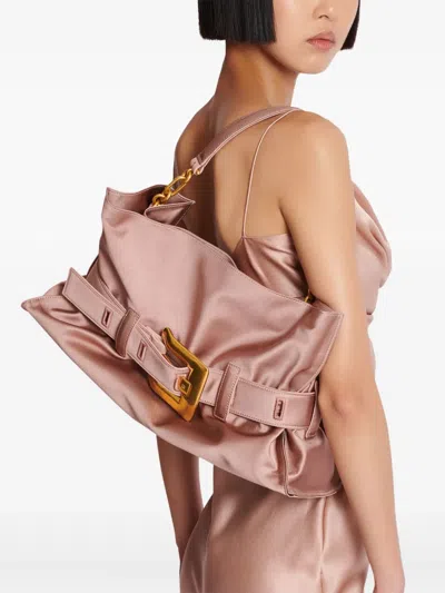 Balmain Medium Anthem Shoulder Bag In Pink