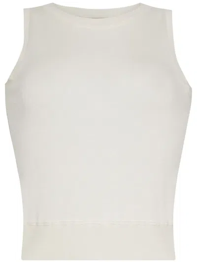 Adam Lippes Shell Fine-knit Top In White