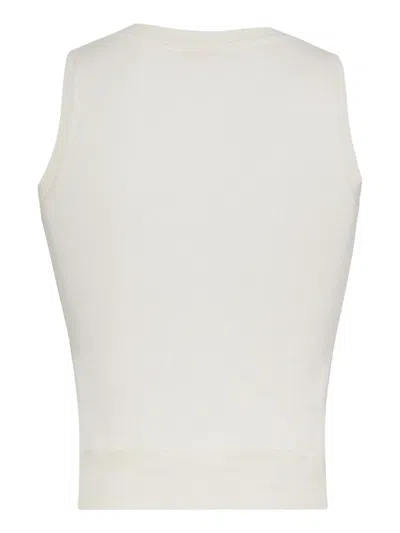 Adam Lippes Shell Fine-knit Top In White
