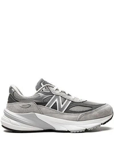 New Balance Grey Low Top Sneakers With Logo Detail In Suede And Tech Fabric Man In Cool Grey
