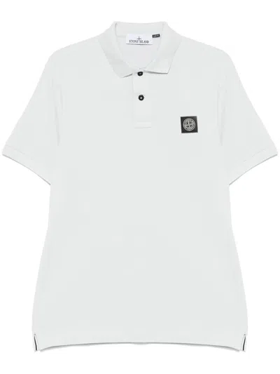 Stone Island Polo Shirt In V0041 Sky Blue