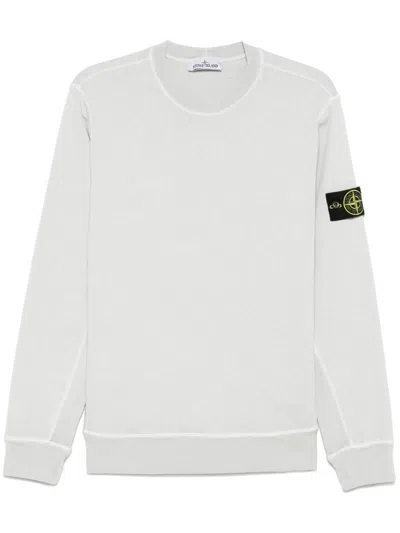 Stone Island Compass Badge Sweatshirt In Gray