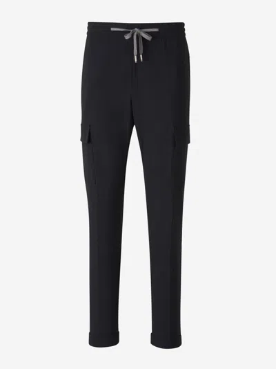 Marco Pescarolo Tapered Trousers In Midnight Blue