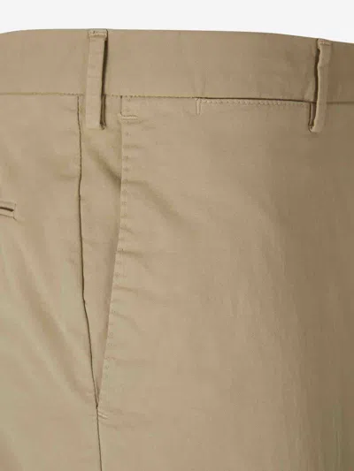Pt Torino Cotton Trousers With Pockets And Loops In Beige