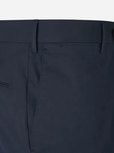 Pt Torino Navy Blue Superslim Chinos With Straight Leg Design In Navy Blue