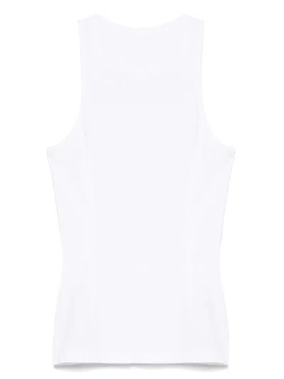 Mm6 Maison Margiela Cotton Tank Top In White
