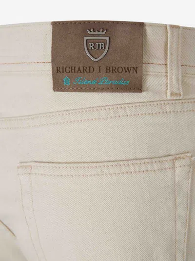 Richard J Brown Richard J. Brown Corduroy Cotton Jeans In Beige