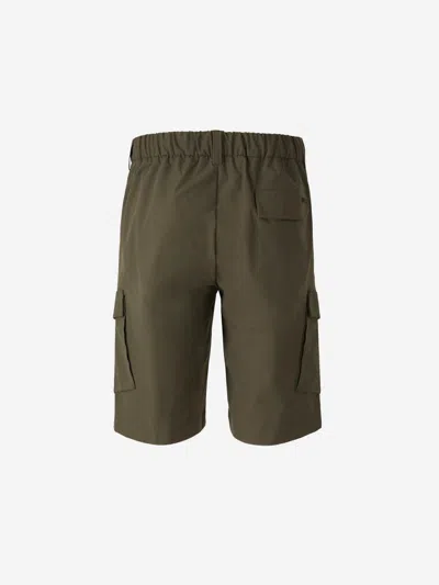 Herno Cargo Buttoned Trousers In Military Green