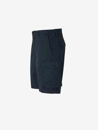 Incotex Tailored Cargo Shorts In Midnight Blue