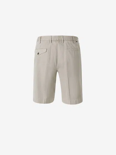 Incotex Slim Cotton Bermuda Shorts In Brown