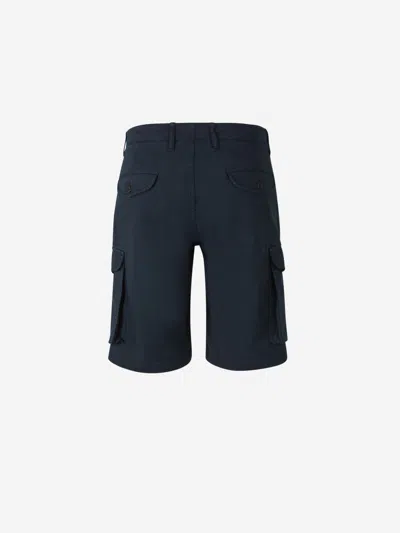Incotex Tailored Cargo Shorts In Midnight Blue