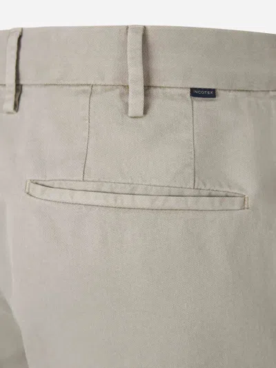 Incotex Slim Cotton Bermuda Shorts In Brown