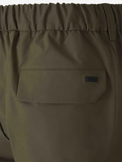 Herno Cargo Buttoned Trousers In Military Green