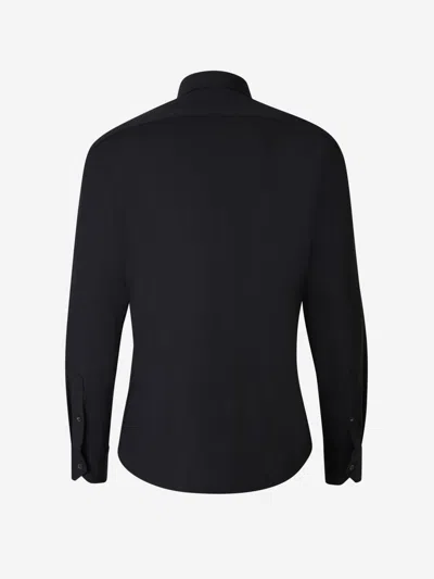 Traiano Milano Spread-collar Shirt In Black