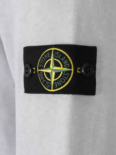 Stone Island Compass-badge Zipped Sweatshirt In Grey