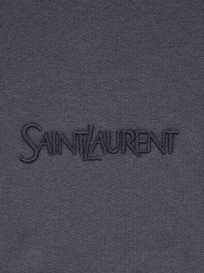 Saint Laurent Men's Cozy 100% Cotton Sweater In Gray