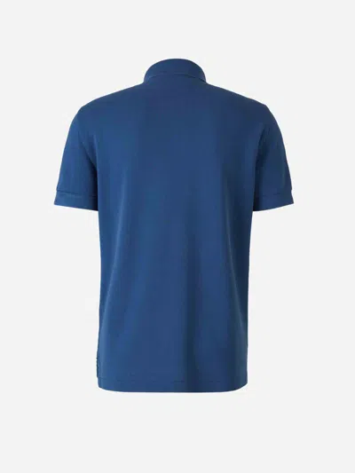 Tom Ford Lyocell Piquet Polo Shirt In Blue