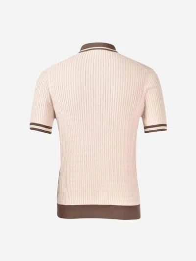 Gran Sasso Cotton-knit Polo Shirt In Brown