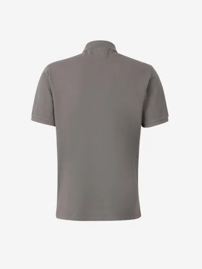 C.p. Company Polo Logo Bordado In Gray