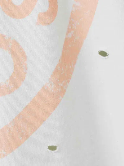 Acne Studios Oversize Ripped Logo Graphic T-shirt In Mint Green