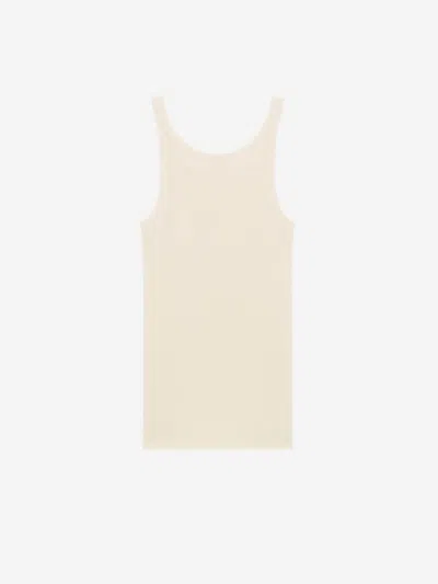 Saint Laurent Cassandre Tank Top In Beige