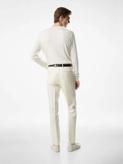 Tom Ford Ribbed Buttoned T-shirt In Brown