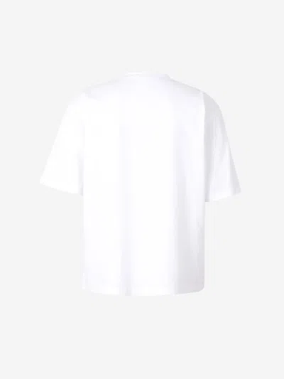 Dsquared2 Crew Neck Cracked Effect Graphic Print In White