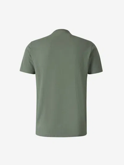 Zanone Sage Green Crepe T-shirt In Green