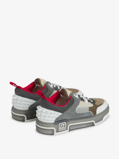 Christian Louboutin Astroloubi Sneakers In Grey Suede And Leather In Brown