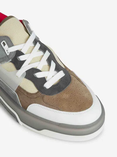 Christian Louboutin Astroloubi Sneakers In Grey Suede And Leather In Brown