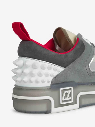 Christian Louboutin Astroloubi Sneakers In Grey Suede And Leather In Brown