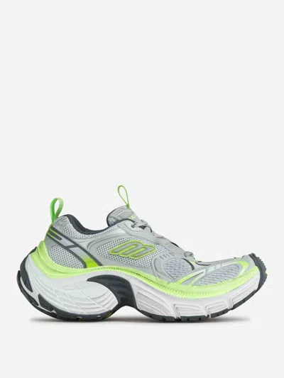 Balenciaga Multicolor Mesh And Rubber 6xl Sneakers In Grey