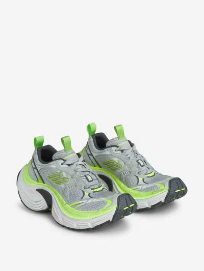 Balenciaga Multicolor Mesh And Rubber 6xl Sneakers In Grey