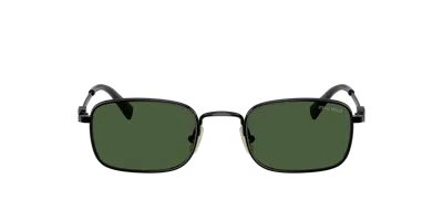 Miu Miu Womens Black Mu A53s Square-frame Metal Sunglasses In Dark Green