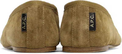 Apc Swan Ballerina Flats In Cab Camel