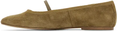 Apc Swan Ballerina Flats In Cab Camel