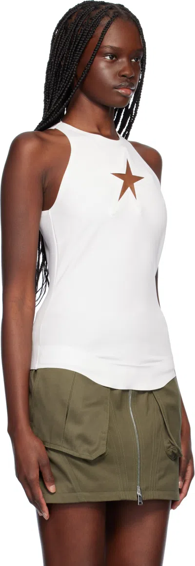Mugler Sleeveless Top In 1014 Snow