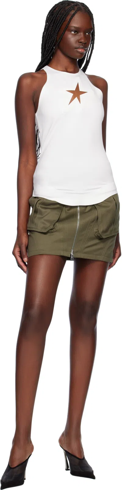 Mugler Sleeveless Top In 1014 Snow