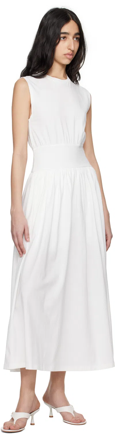 Totême Sleeveless Cotton Long Dress In Off White 059