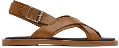 Apc Brown Lou Sandals In Cad Hazelnut