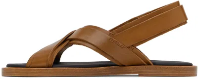 Apc Brown Lou Sandals In Cad Hazelnut