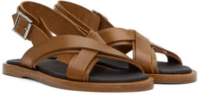 Apc Brown Lou Sandals In Cad Hazelnut